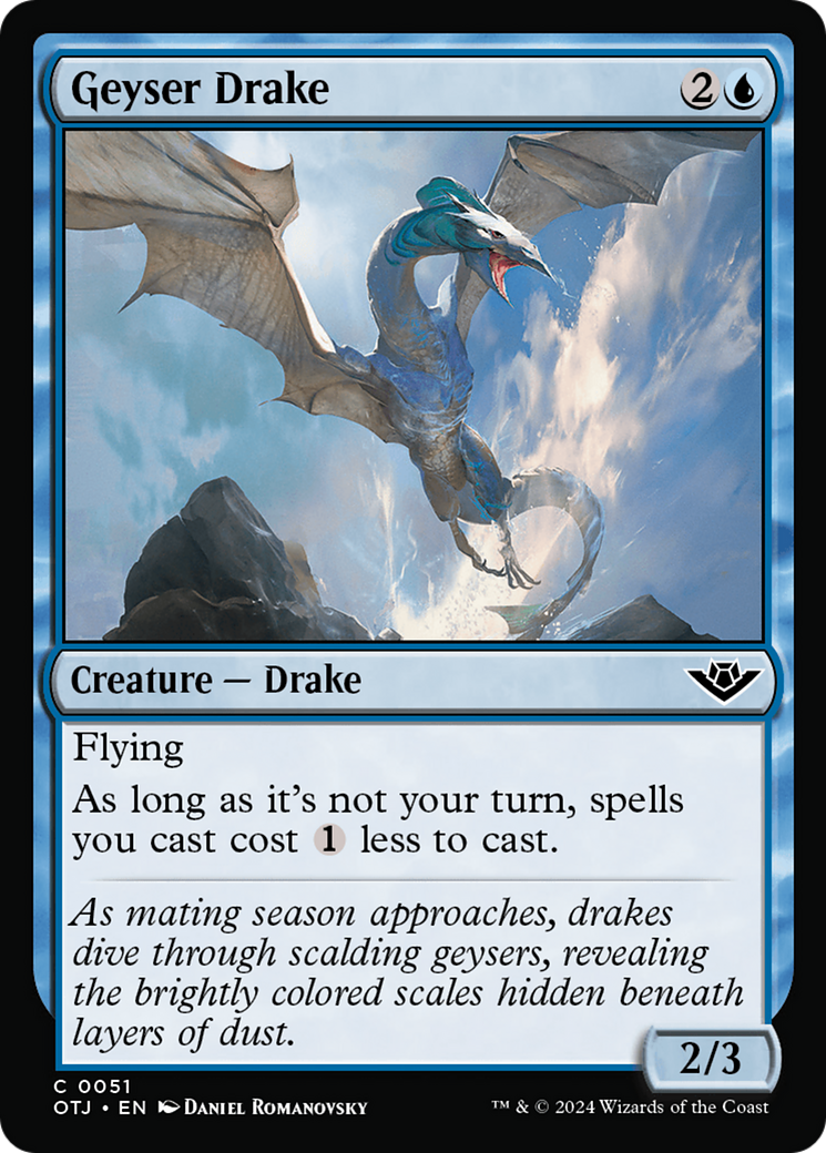 Geyser Drake [Outlaws of Thunder Junction] | Jomio and Rueliete's Cards and Comics