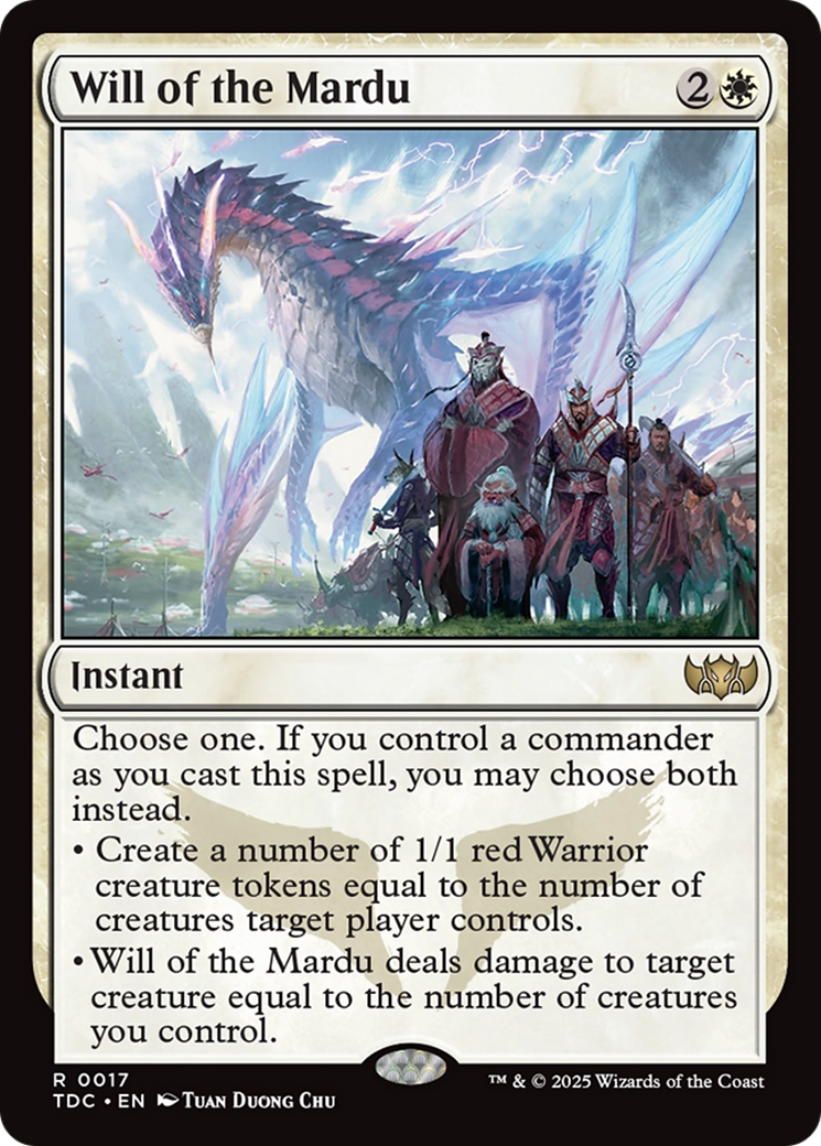 Will of the Mardu [Tarkir: Dragonstorm Commander] | Jomio and Rueliete's Cards and Comics