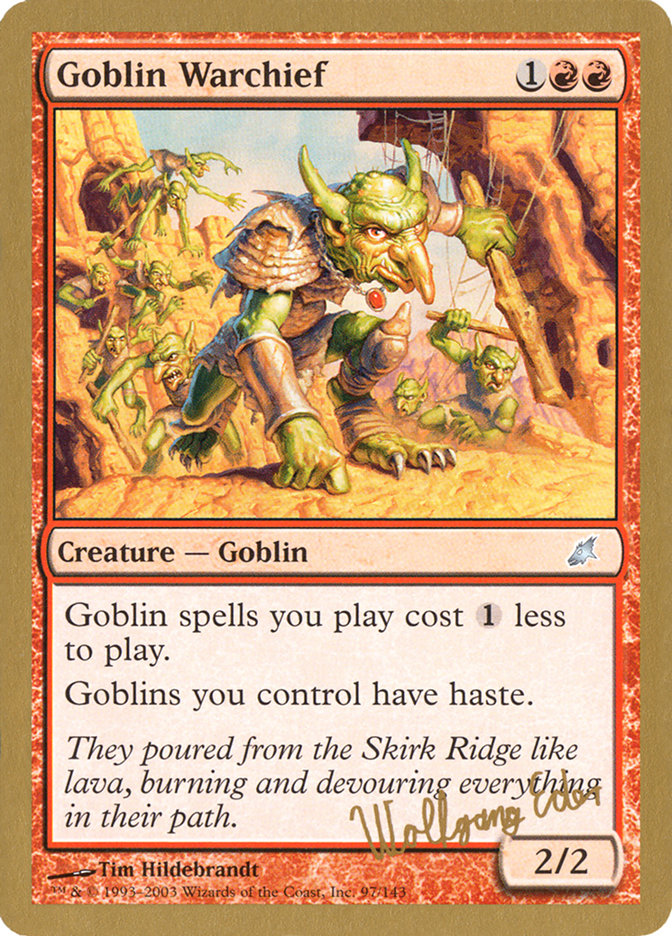 Goblin Warchief (Wolfgang Eder) [World Championship Decks 2003] | Jomio and Rueliete's Cards and Comics