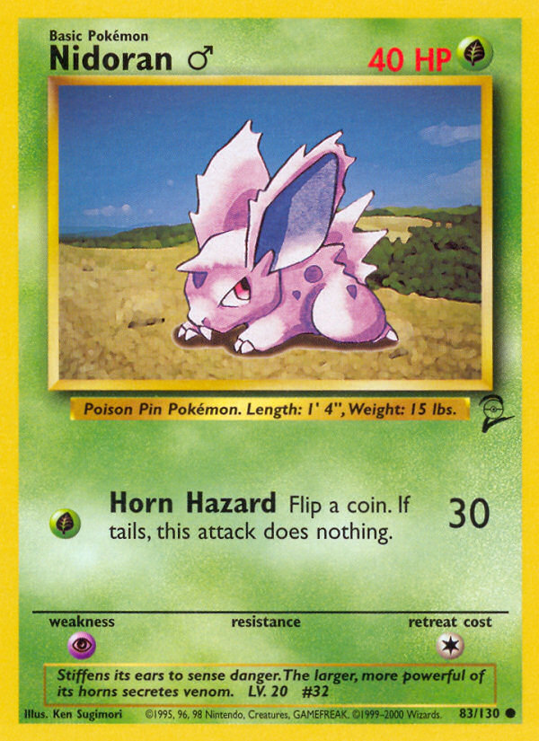 Nidoran (83/130) (Male) [Base Set 2] | Jomio and Rueliete's Cards and Comics