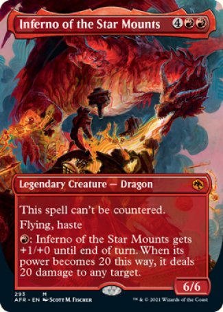 Inferno of the Star Mounts (Borderless Alternate Art) [Dungeons & Dragons: Adventures in the Forgotten Realms] | Jomio and Rueliete's Cards and Comics