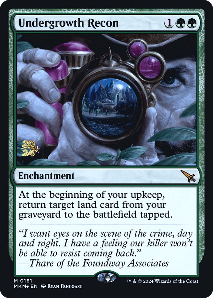 Undergrowth Recon [Murders at Karlov Manor Prerelease Promos] | Jomio and Rueliete's Cards and Comics