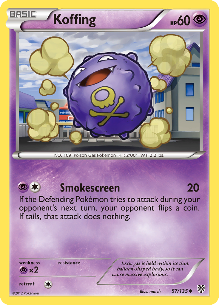 Koffing (57/135) [Black & White: Plasma Storm] | Jomio and Rueliete's Cards and Comics
