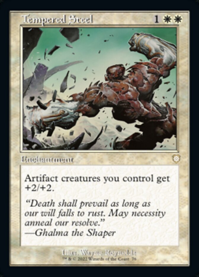 Tempered Steel (Retro) [The Brothers' War Commander] | Jomio and Rueliete's Cards and Comics