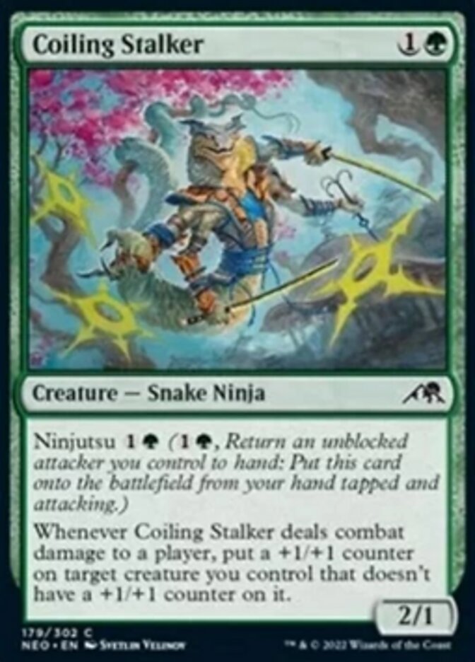 Coiling Stalker [Kamigawa: Neon Dynasty] | Jomio and Rueliete's Cards and Comics