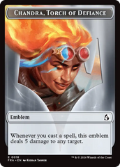 Chandra, Chill of Compliance // Chandra, Torch of Defiance Double-Sided Token [Reality Fracture Tokens] | Jomio and Rueliete's Cards and Comics