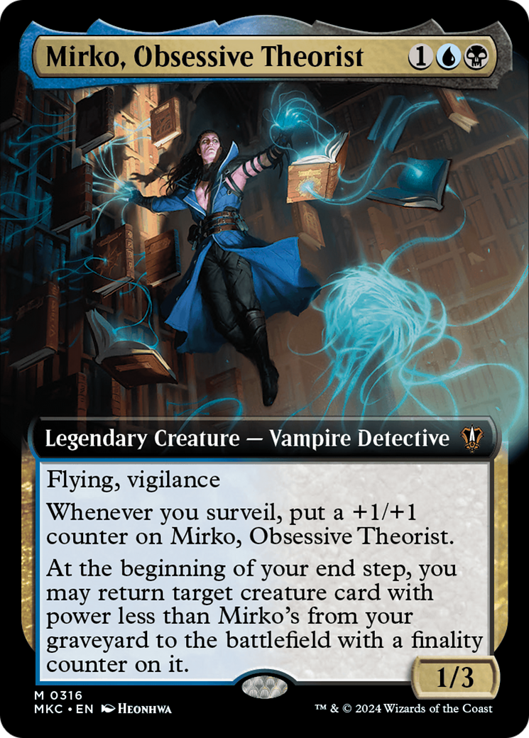 Mirko, Obsessive Theorist (Extended Art) [Murders at Karlov Manor Commander] | Jomio and Rueliete's Cards and Comics