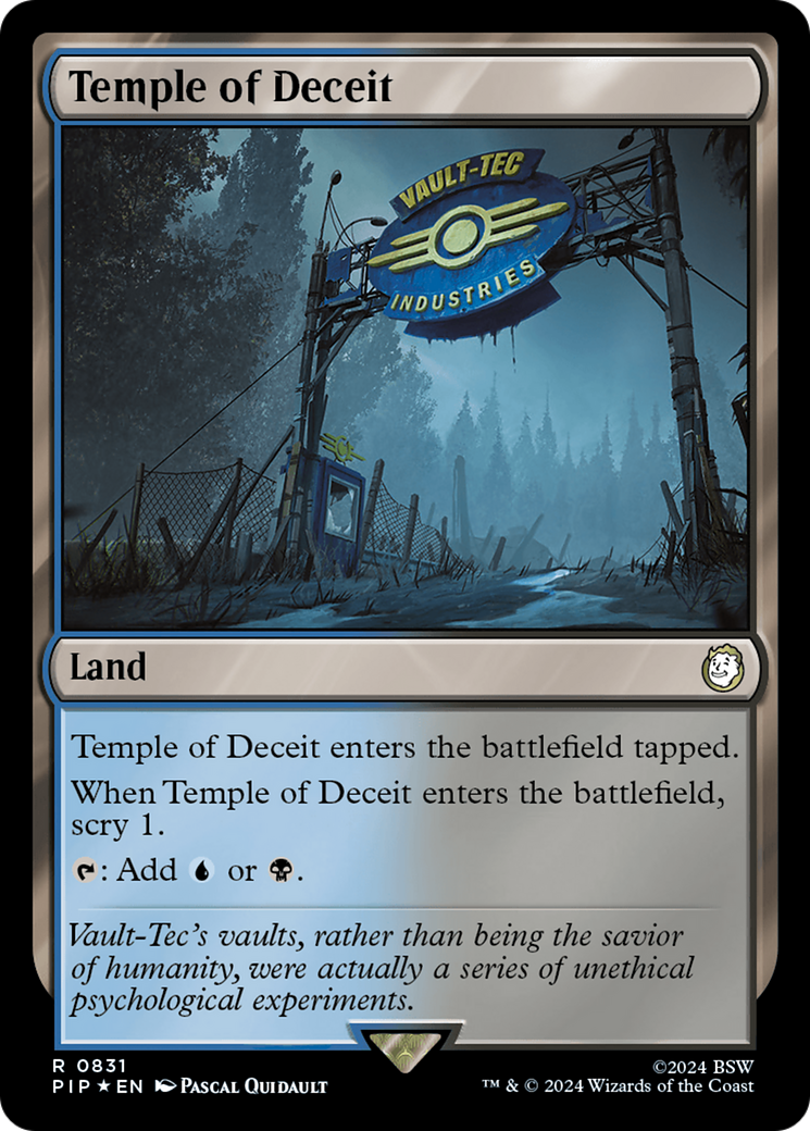 Temple of Deceit (Surge Foil) [Fallout] | Jomio and Rueliete's Cards and Comics