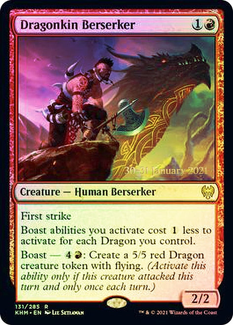 Dragonkin Berserker [Kaldheim Prerelease Promos] | Jomio and Rueliete's Cards and Comics