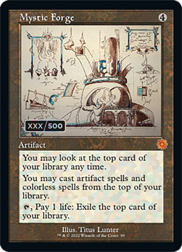 Mystic Forge (Retro Schematic) (Serialized) [The Brothers' War Retro Artifacts] | Jomio and Rueliete's Cards and Comics