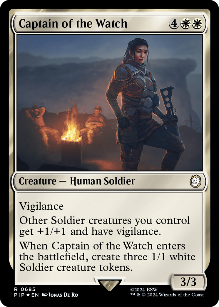 Captain of the Watch (Surge Foil) [Fallout] | Jomio and Rueliete's Cards and Comics