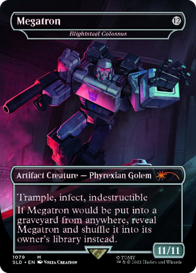 Blightsteel Colossus - Megatron (Borderless) [Secret Lair Drop Series] | Jomio and Rueliete's Cards and Comics