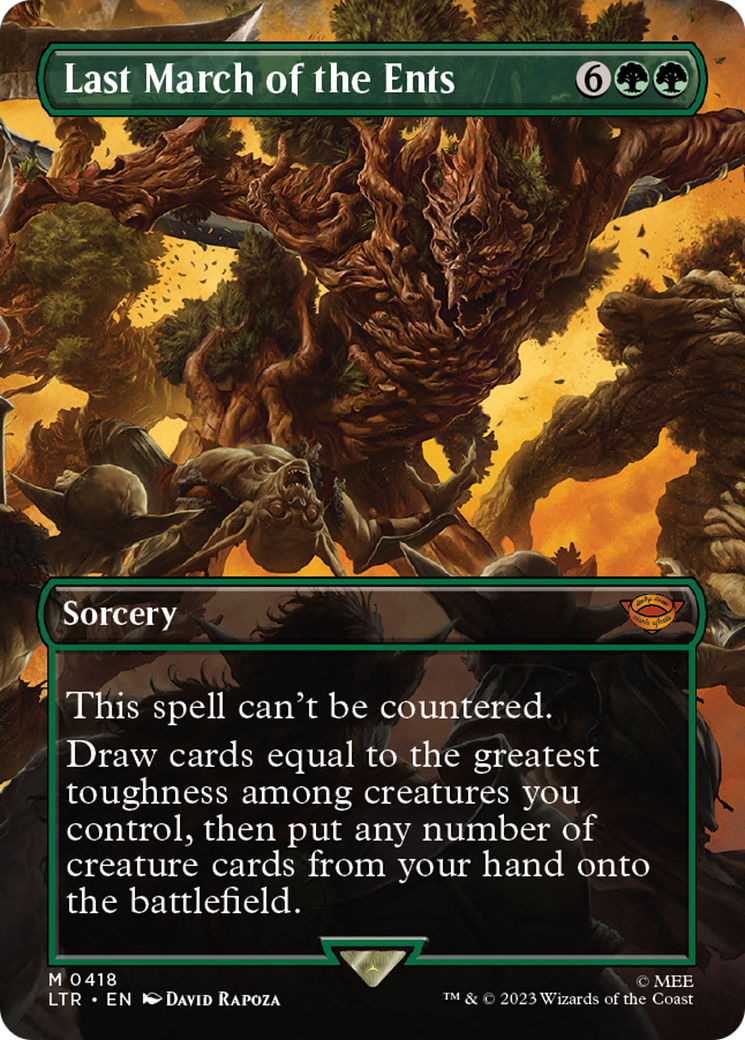 Last March of the Ents (Borderless Alternate Art) [The Lord of the Rings: Tales of Middle-Earth] | Jomio and Rueliete's Cards and Comics