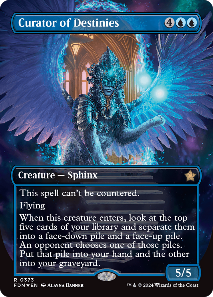Curator of Destinies (Borderless) (Mana Foil) [Foundations] | Jomio and Rueliete's Cards and Comics