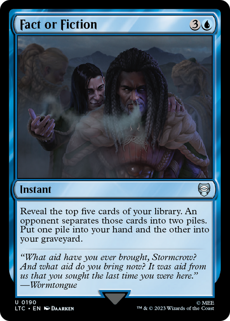 Fact or Fiction [The Lord of the Rings: Tales of Middle-Earth Commander] | Jomio and Rueliete's Cards and Comics