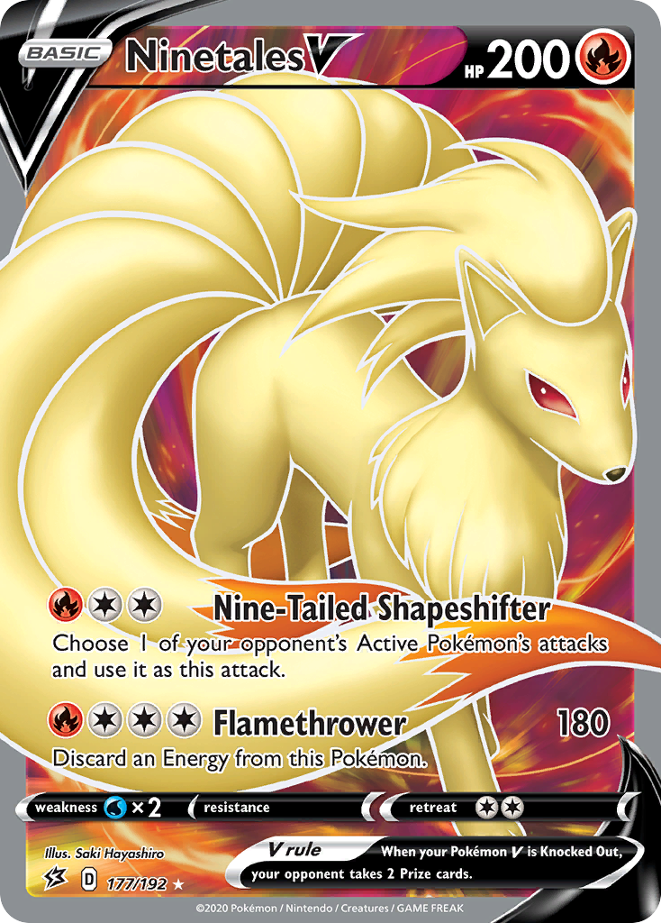 Ninetales V (177/192) [Sword & Shield: Rebel Clash] | Jomio and Rueliete's Cards and Comics