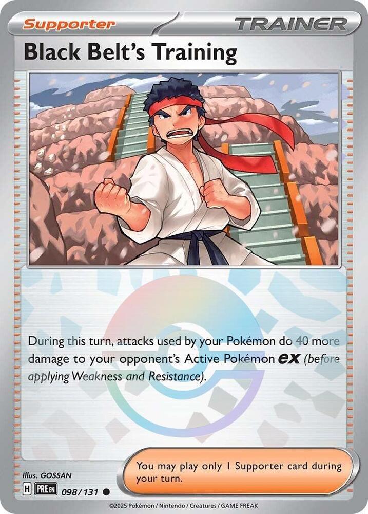 Black Belt's Training (098/131) (Poke Ball Pattern) [Scarlet & Violet: Prismatic Evolutions] | Jomio and Rueliete's Cards and Comics