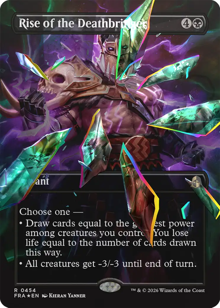 Rise of the Deathbringer (Borderless) (Facet Foil) [Reality Fracture] | Jomio and Rueliete's Cards and Comics