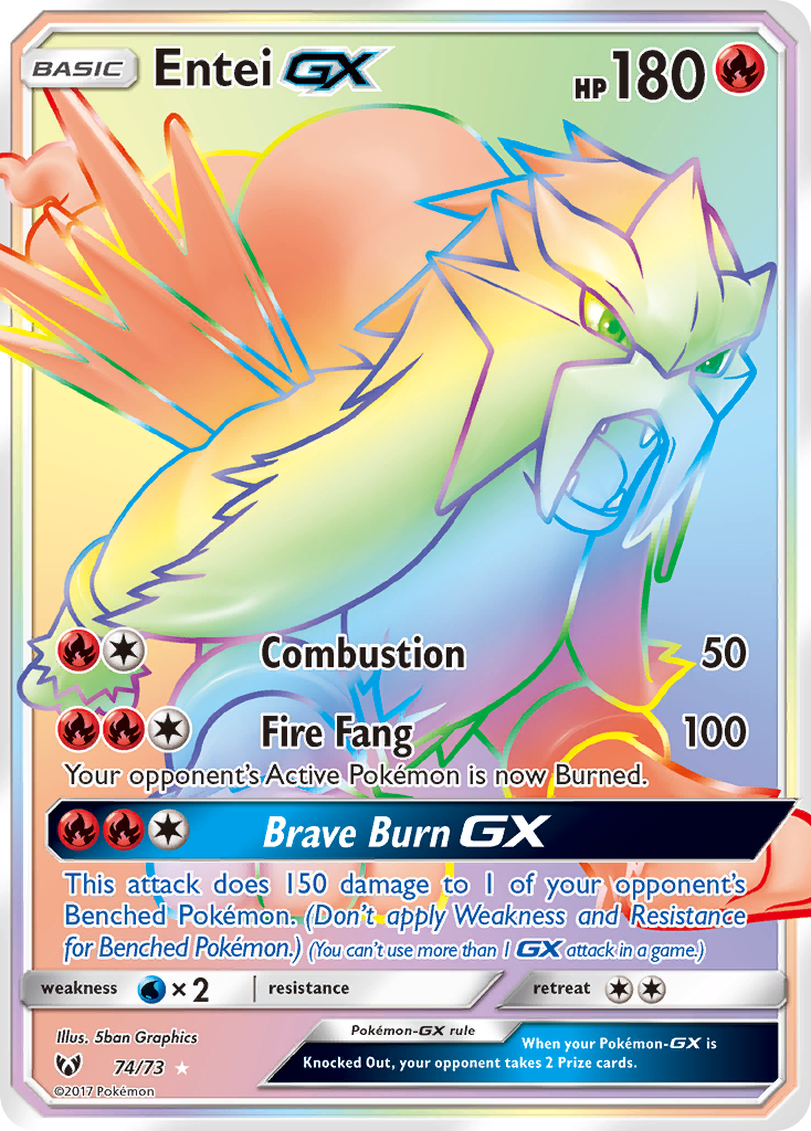 Entei GX (74/73) [Sun & Moon: Shining Legends] | Jomio and Rueliete's Cards and Comics