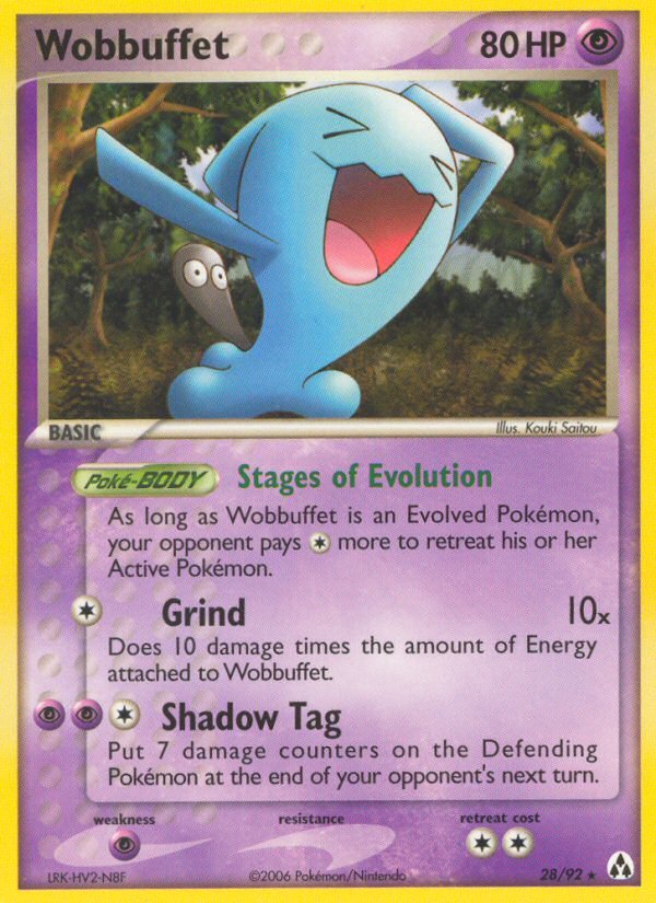 Wobbuffet (28/92) [EX: Legend Maker] | Jomio and Rueliete's Cards and Comics
