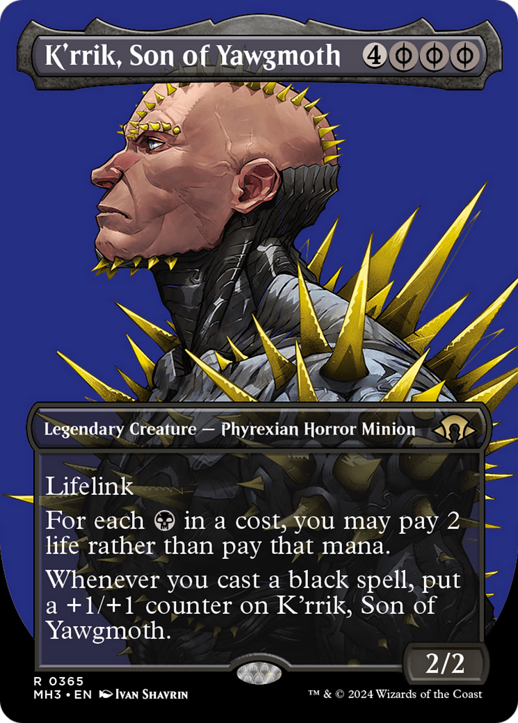 K'rrik, Son of Yawgmoth (Borderless) [Modern Horizons 3] | Jomio and Rueliete's Cards and Comics