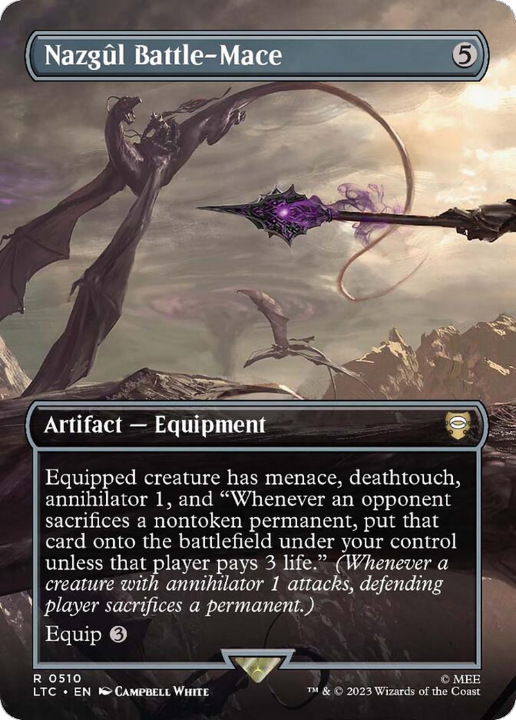 Nazgul Battle-Mace (Borderless) [The Lord of the Rings: Tales of Middle-Earth Commander] | Jomio and Rueliete's Cards and Comics