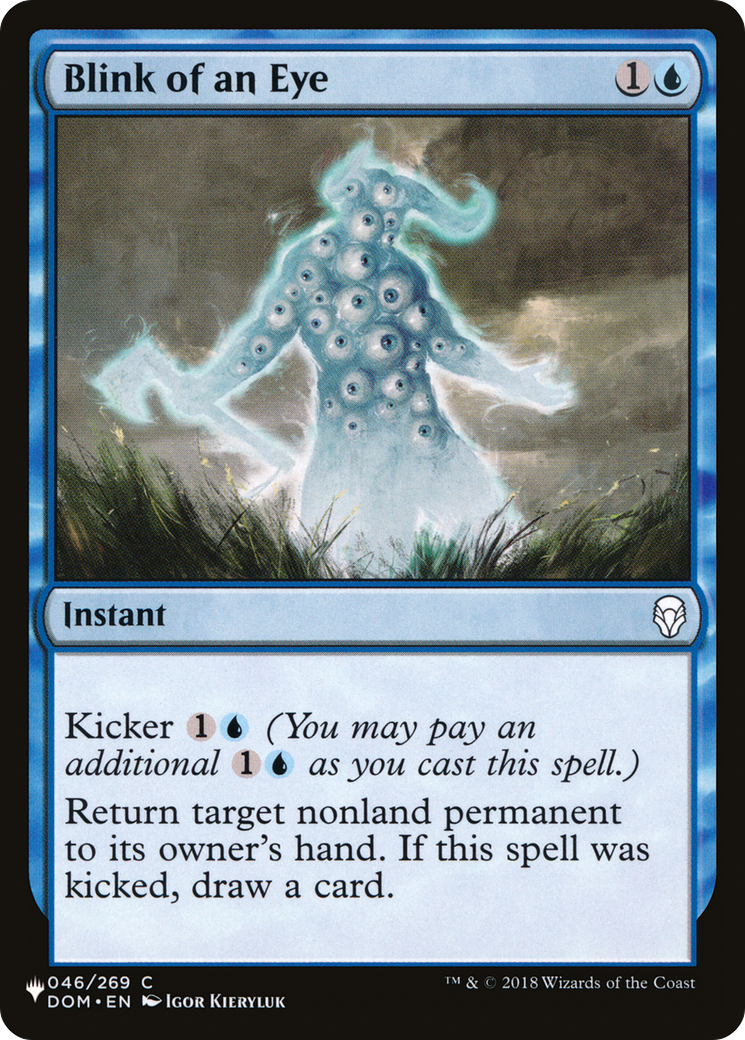 Blink of an Eye [The List] | Jomio and Rueliete's Cards and Comics