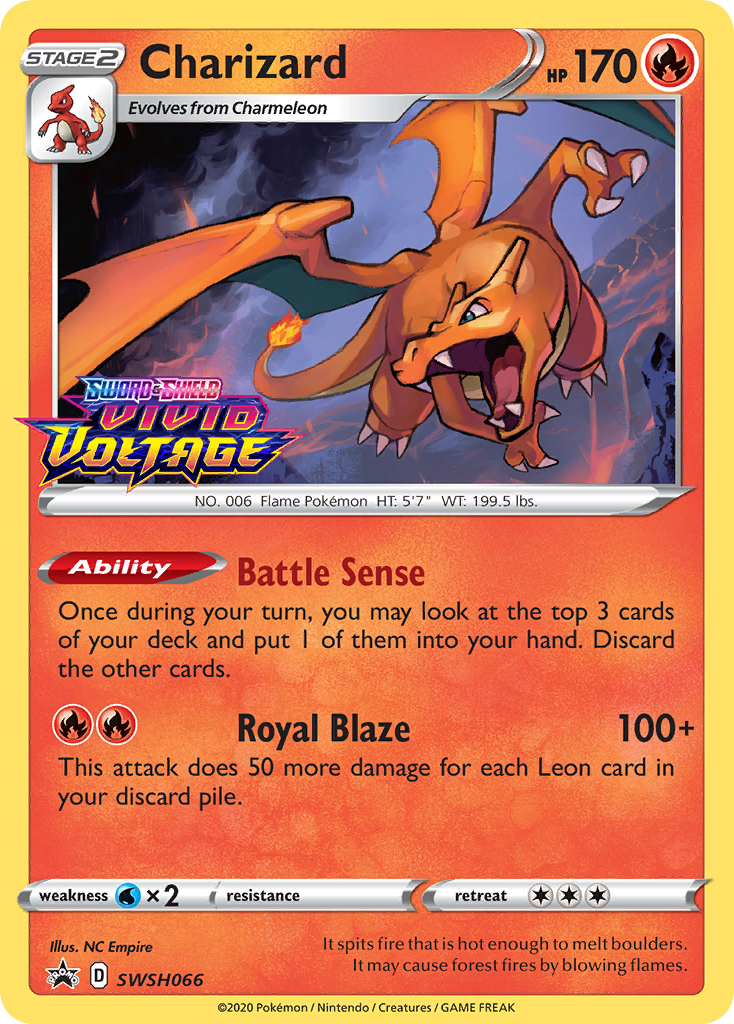 Charizard (SWSH066) (Prerelease Promo) [Sword & Shield: Black Star Promos] | Jomio and Rueliete's Cards and Comics