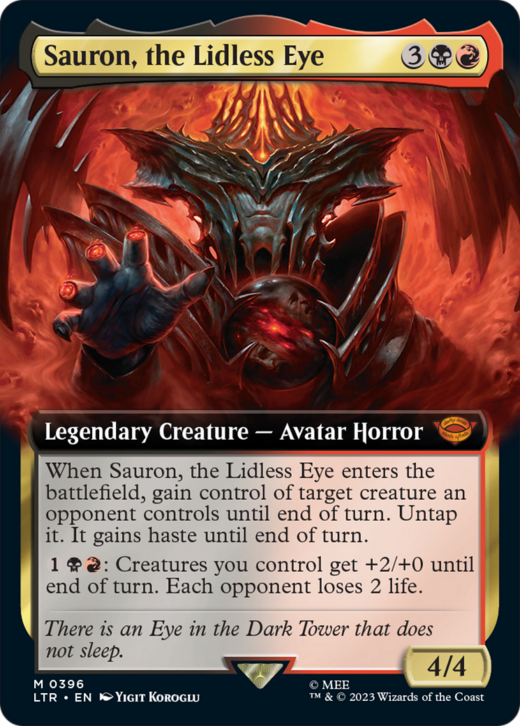 Sauron, the Lidless Eye (Extended Art) [The Lord of the Rings: Tales of Middle-Earth] | Jomio and Rueliete's Cards and Comics