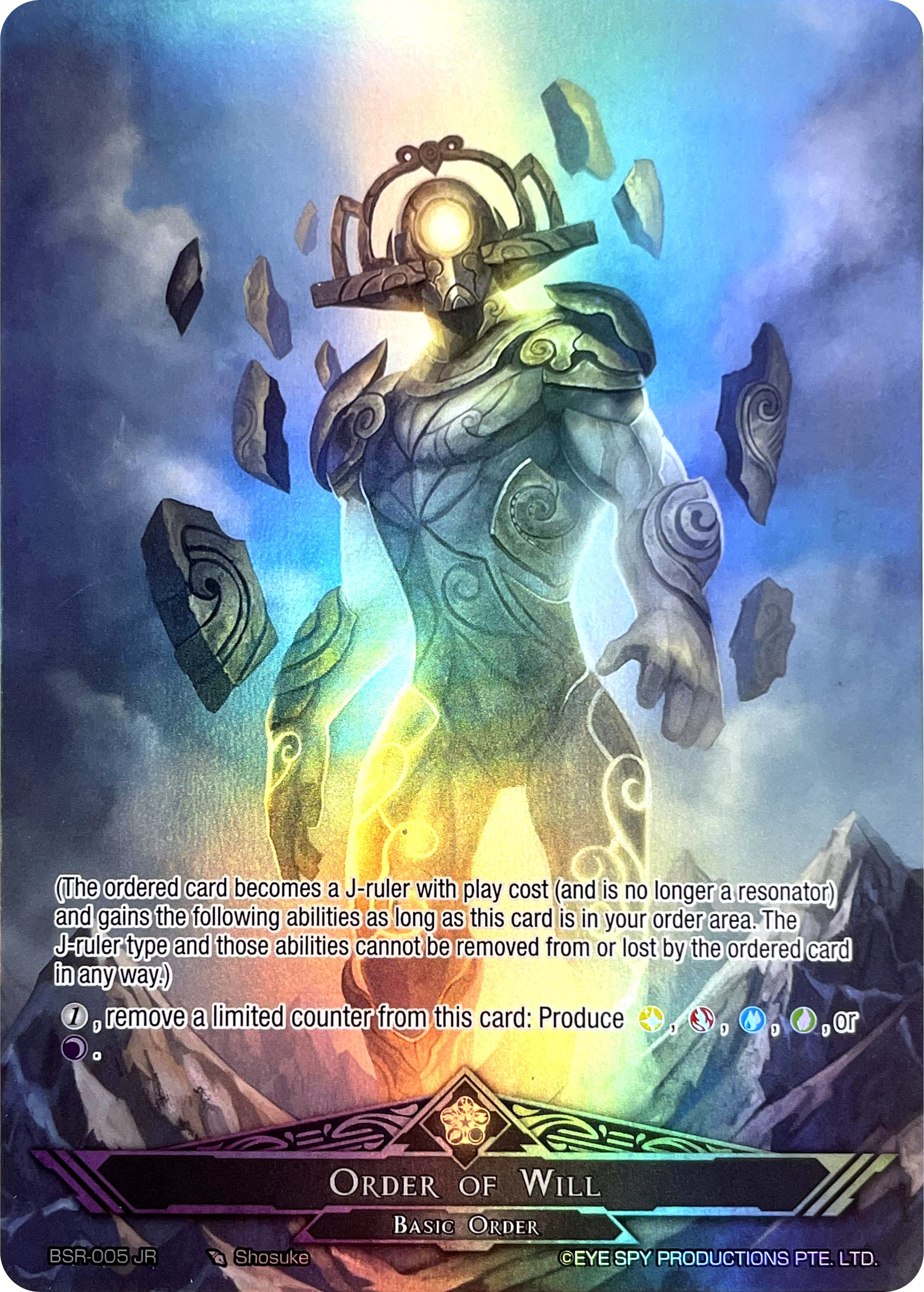 Arcana, Base of Order // Order of Will (BSR-006/JR) [Promo Cards] | Jomio and Rueliete's Cards and Comics