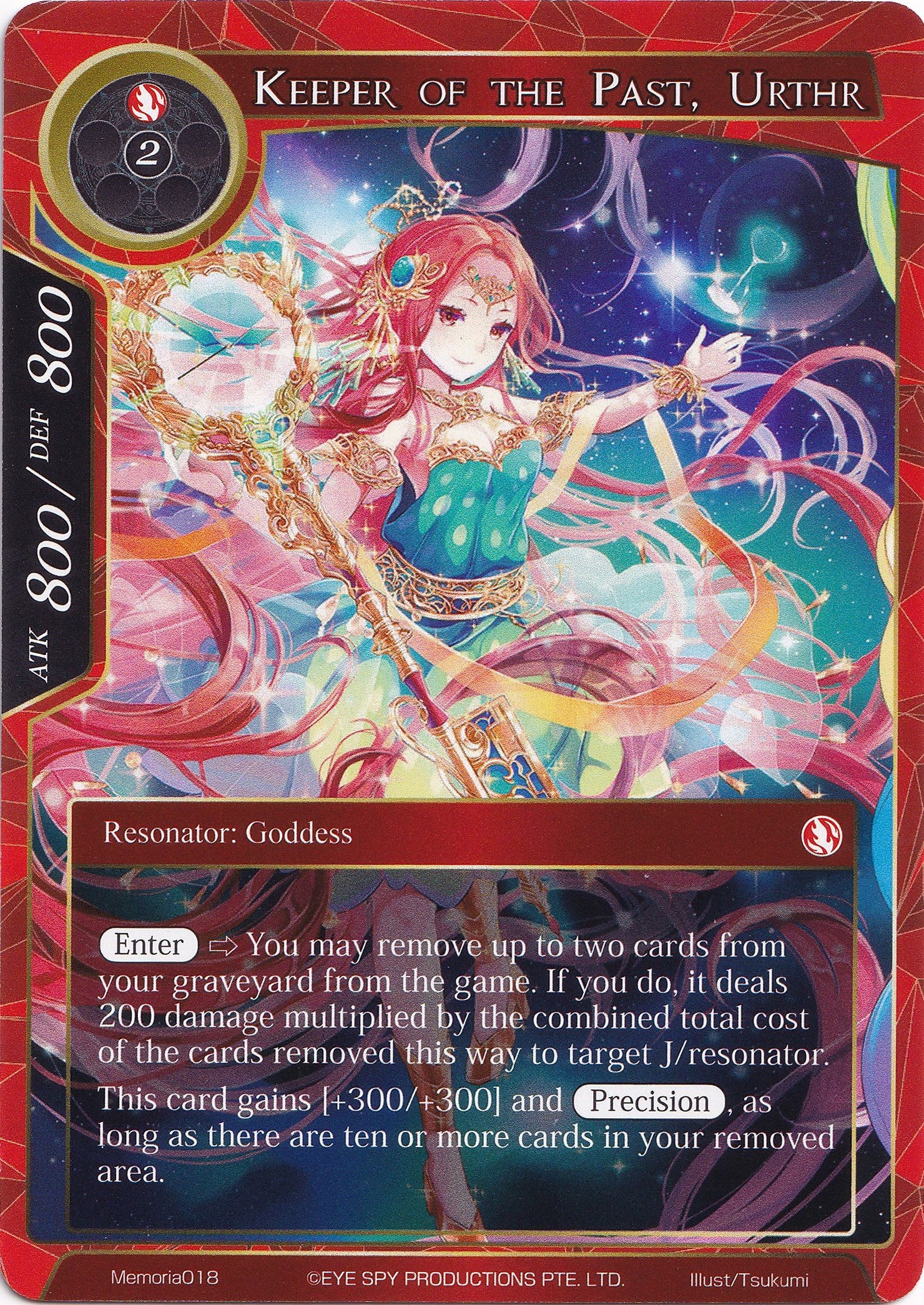 Keeper of the Past, Urthr (Memoria018) [Alice Origin Memoria Cards] | Jomio and Rueliete's Cards and Comics