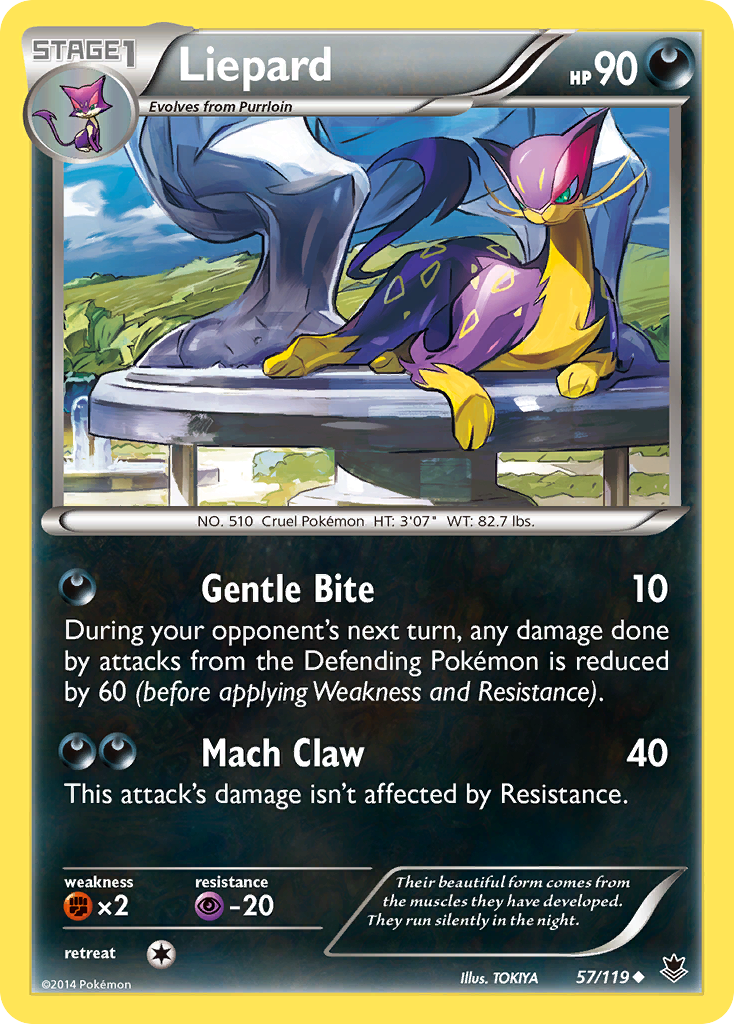 Liepard (57/119) [XY: Phantom Forces] | Jomio and Rueliete's Cards and Comics