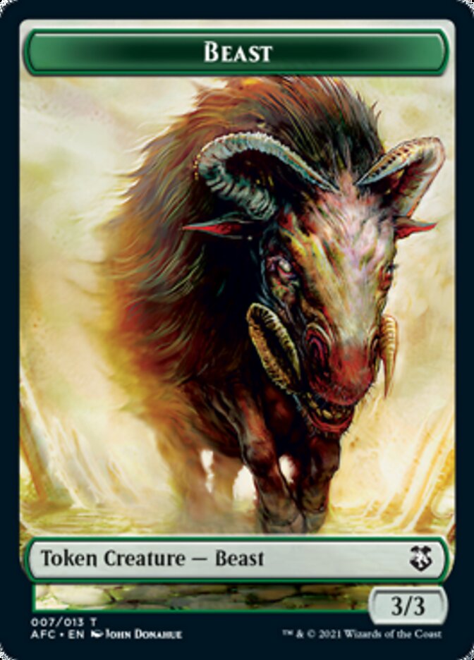 Beast // Dragon Spirit Double-Sided Token [Dungeons & Dragons: Adventures in the Forgotten Realms Commander Tokens] | Jomio and Rueliete's Cards and Comics