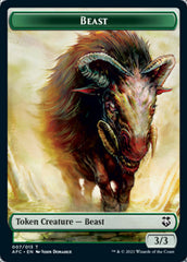 Beast // Dragon Spirit Double-Sided Token [Dungeons & Dragons: Adventures in the Forgotten Realms Commander Tokens] | Jomio and Rueliete's Cards and Comics