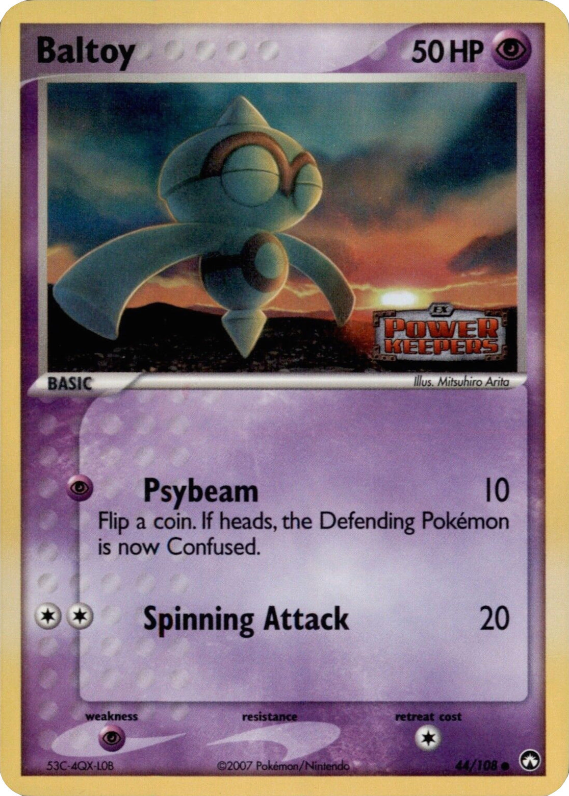 Baltoy (44/108) (Stamped) [EX: Power Keepers] | Jomio and Rueliete's Cards and Comics