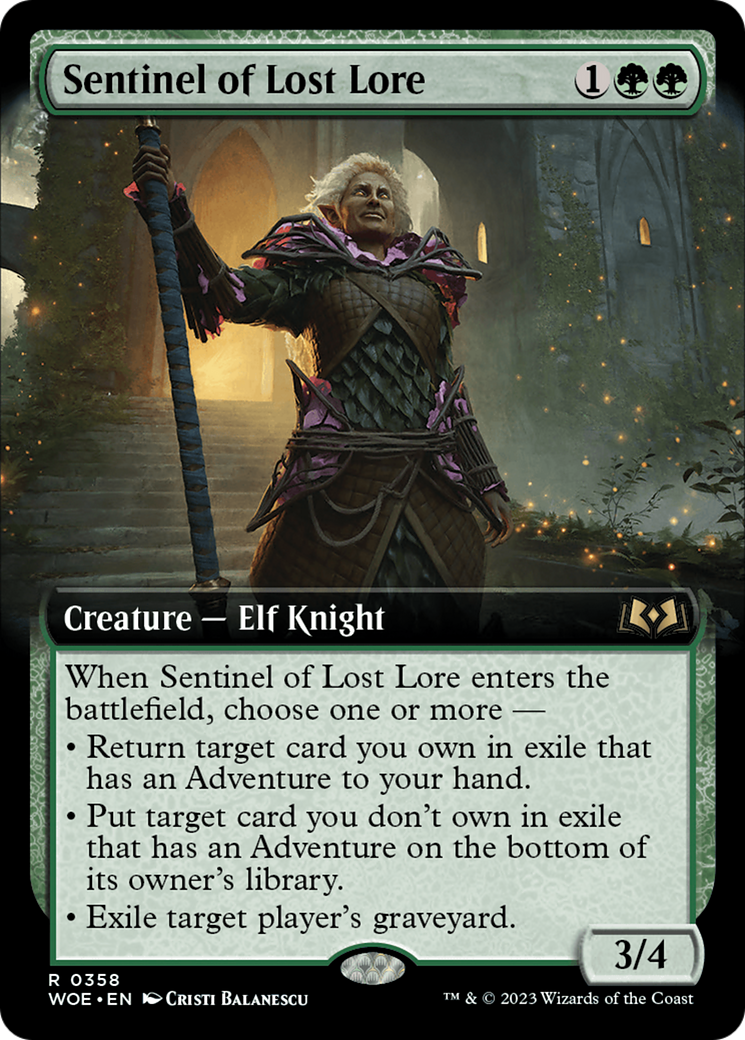 Sentinel of Lost Lore (Extended Art) [Wilds of Eldraine] | Jomio and Rueliete's Cards and Comics