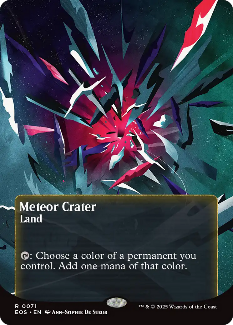 Meteor Crater (0071) (Borderless) [Edge of Eternities: Stellar Sights] | Jomio and Rueliete's Cards and Comics