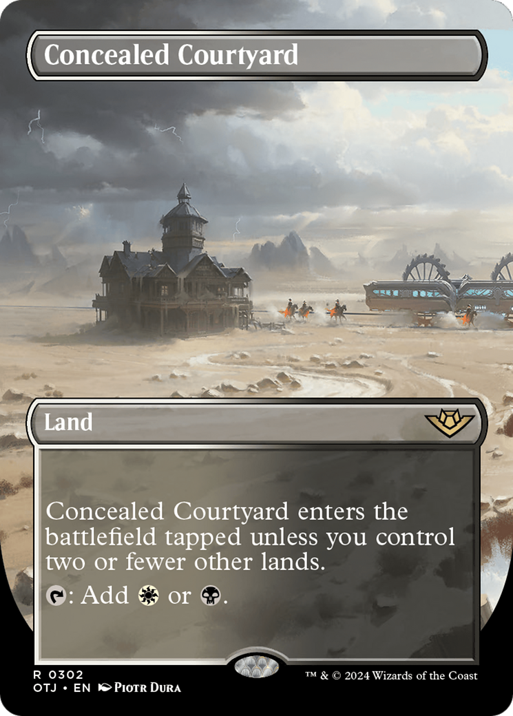 Concealed Courtyard (Borderless) [Outlaws of Thunder Junction] | Jomio and Rueliete's Cards and Comics