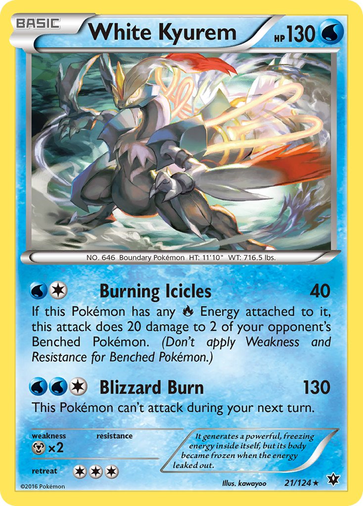 White Kyurem (21/124) (Theme Deck Exclusive) [XY: Fates Collide] | Jomio and Rueliete's Cards and Comics