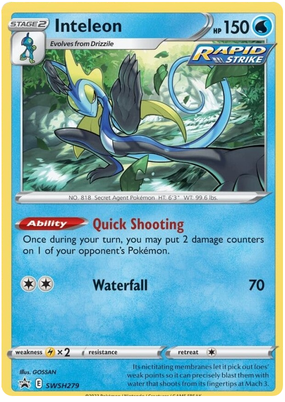 Inteleon (SWSH279) [Sword & Shield: Black Star Promos] | Jomio and Rueliete's Cards and Comics