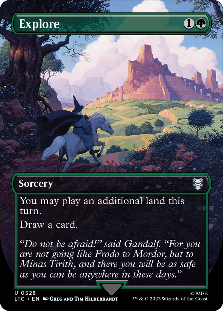 Explore (Borderless) [The Lord of the Rings: Tales of Middle-Earth Commander] | Jomio and Rueliete's Cards and Comics