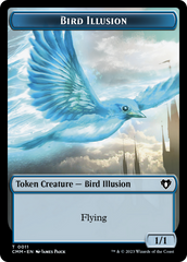 Bird // Bird Illusion Double-Sided Token [Commander Masters Tokens] | Jomio and Rueliete's Cards and Comics