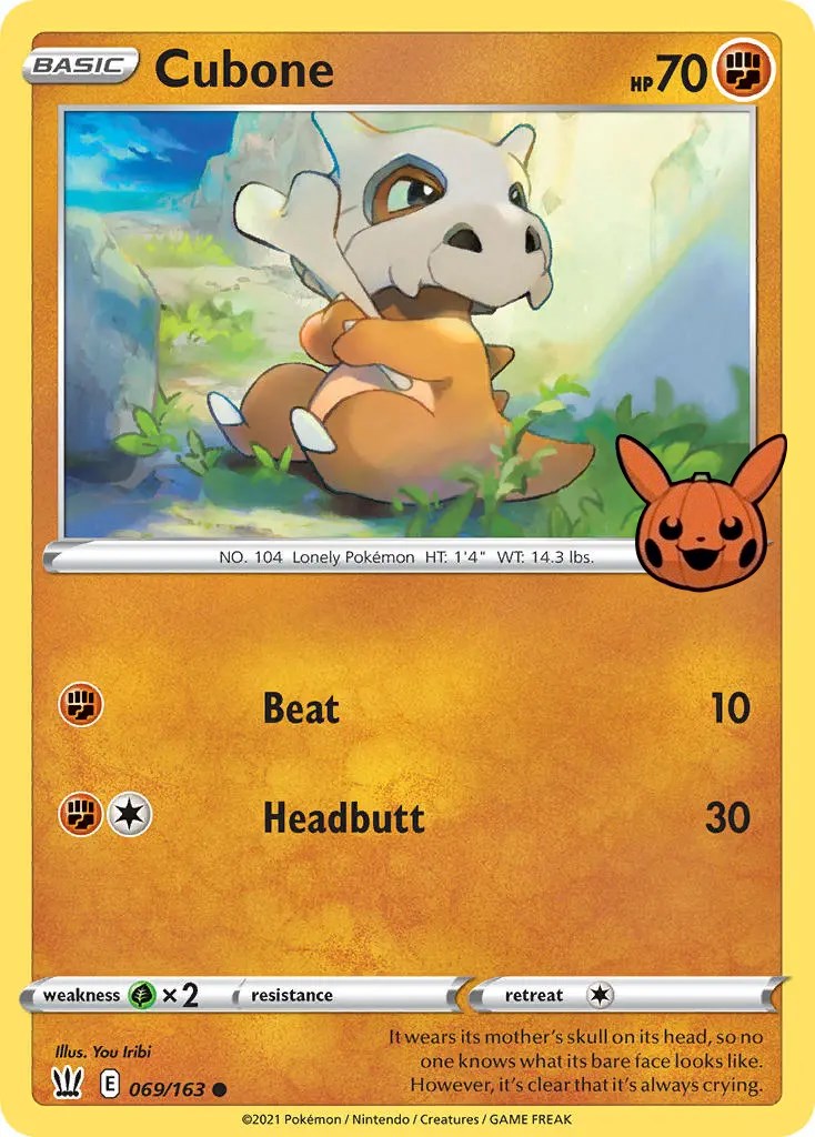 Cubone (069/163) [Trick or Trade] | Jomio and Rueliete's Cards and Comics