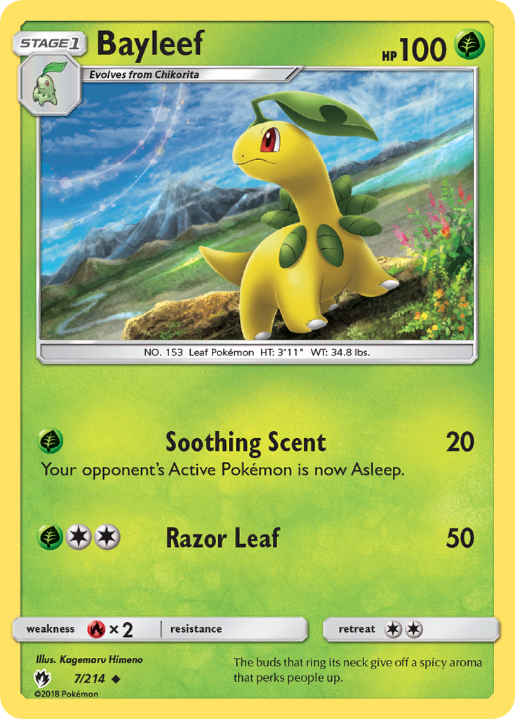 Bayleef (7/214) [Sun & Moon: Lost Thunder] | Jomio and Rueliete's Cards and Comics