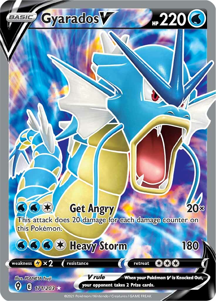 Gyarados V (171/203) [Sword & Shield: Evolving Skies] | Jomio and Rueliete's Cards and Comics