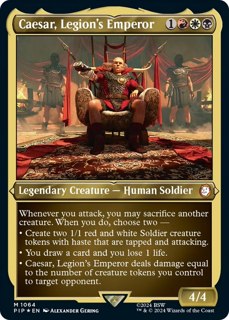 Caesar, Legion's Emperor (Display Commander) [Fallout] | Jomio and Rueliete's Cards and Comics