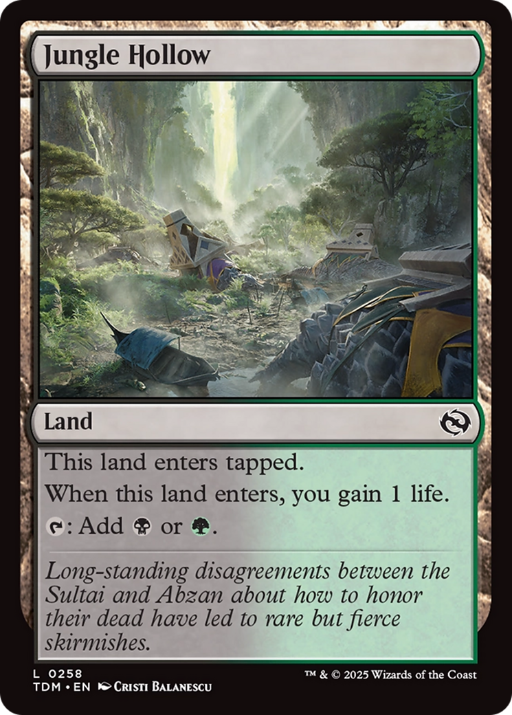 Jungle Hollow [Tarkir: Dragonstorm] | Jomio and Rueliete's Cards and Comics