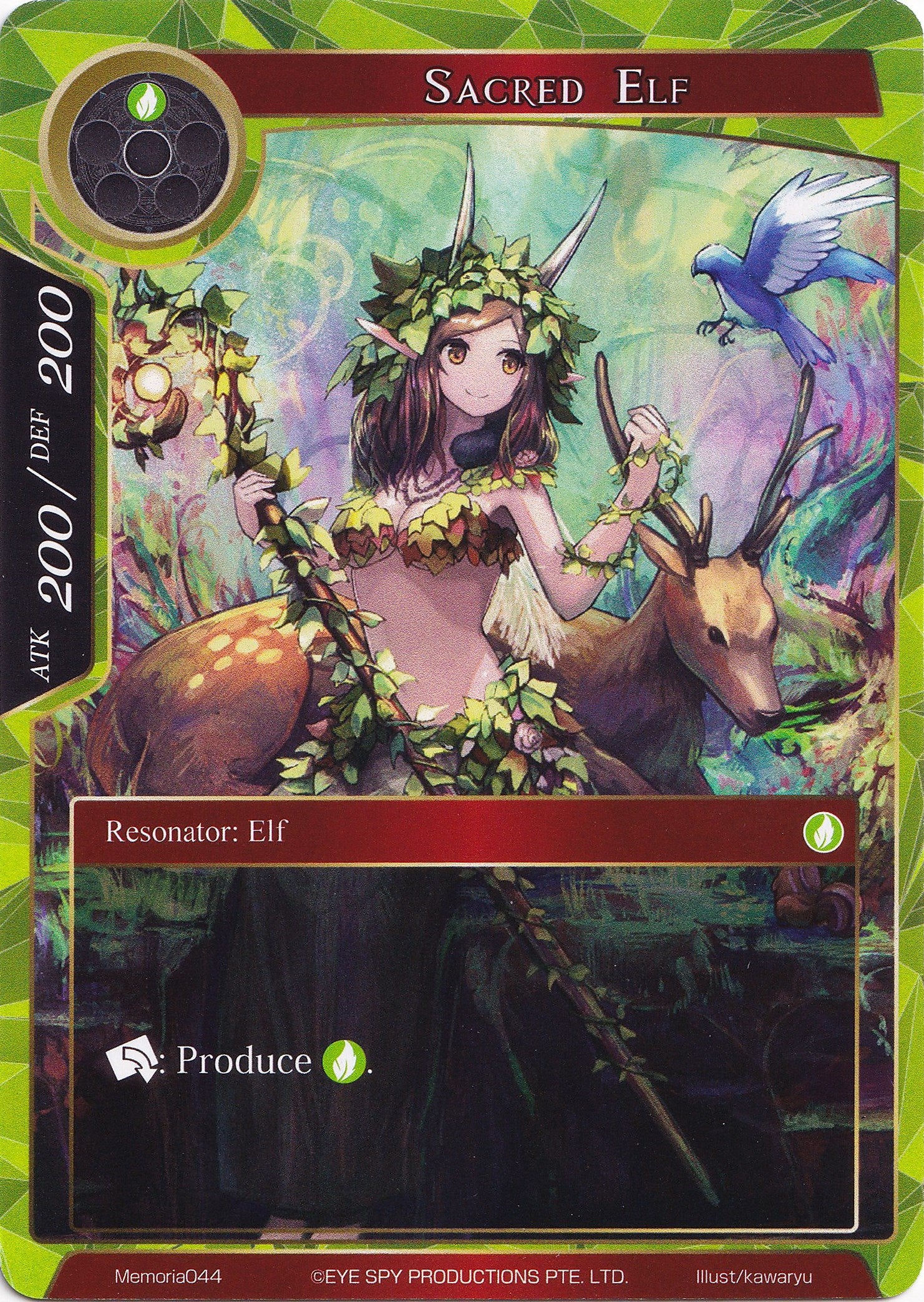 Sacred Elf (Memoria044) [Alice Origin Memoria Cards] | Jomio and Rueliete's Cards and Comics