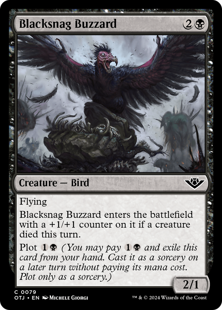 Blacksnag Buzzard [Outlaws of Thunder Junction] | Jomio and Rueliete's Cards and Comics