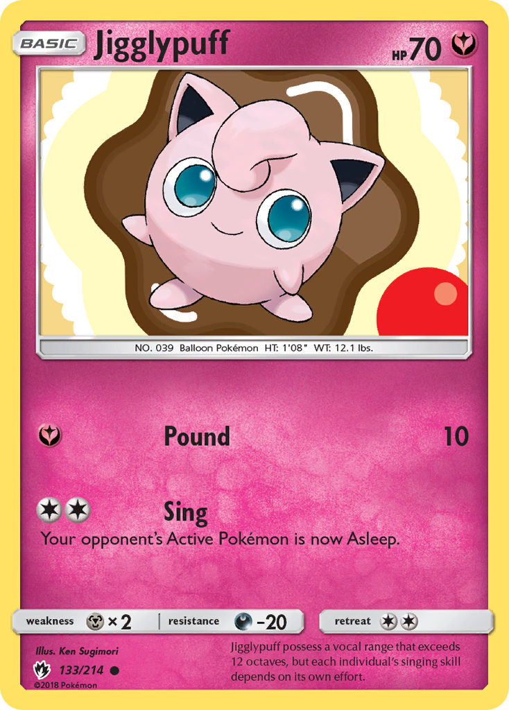 Jigglypuff (133/214) [Sun & Moon: Lost Thunder] | Jomio and Rueliete's Cards and Comics